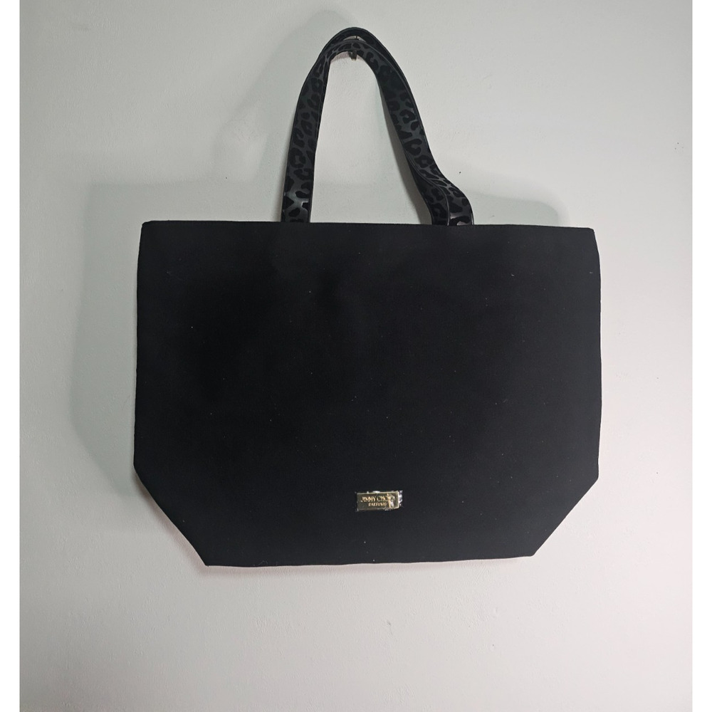 Jimmy Choo Parfums Women's Black Glitter Specks Large Tote Bag NWOT 20" x 14"